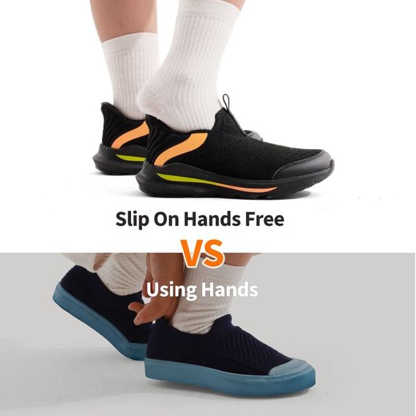 Kids Breathable Athletic Walking Sneakers - BLACK - 1